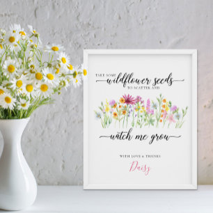 Wilde bloemzaad Kijk hoe ik Baby shower verbouwt Poster