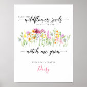 Wilde bloemzaad Kijk hoe ik Baby shower verbouwt Poster (Voorkant)