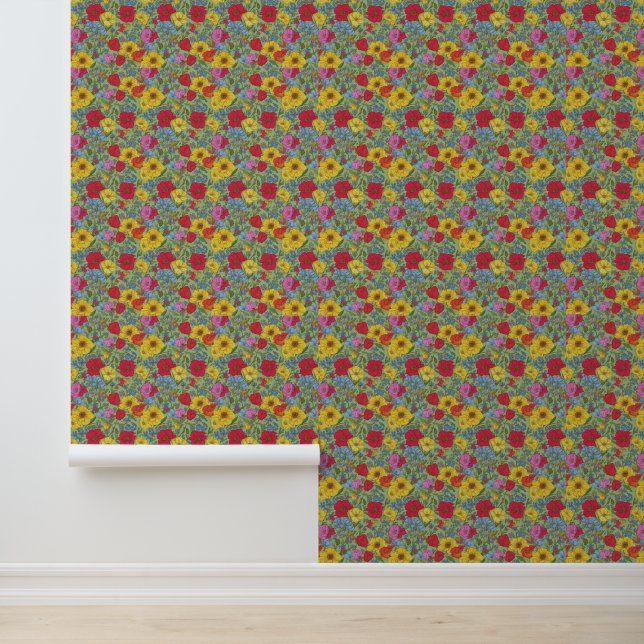 wilde-bloemziel behang (Applicatie)