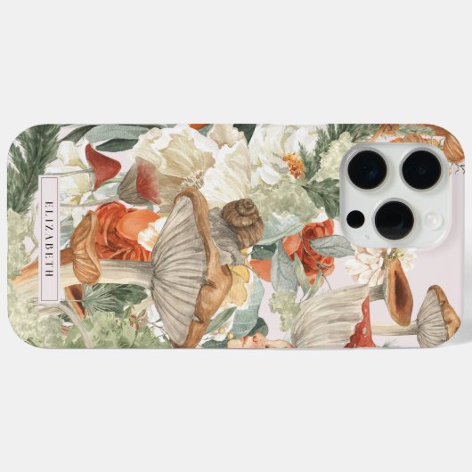 wilde-bloemzwam | Boho Autumn Forest-monogram Case-Mate iPhone Case (Achterkant (horizontaal))