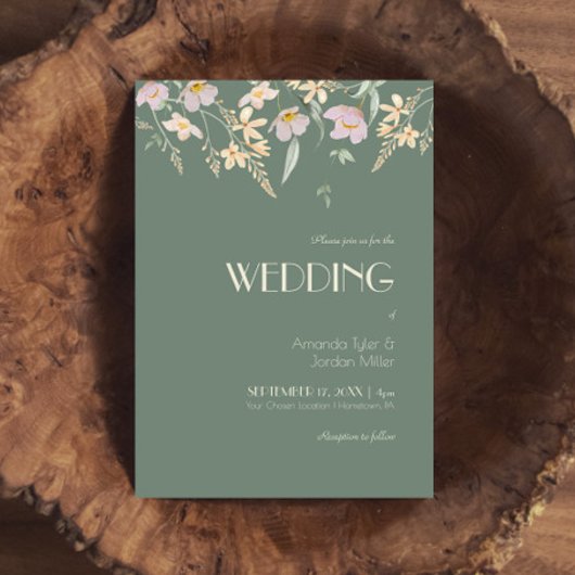 Wilde bloesem Deco in één keer Kaart