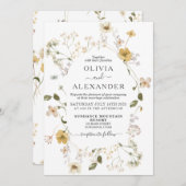 Wilde bloesem tuinbouwhuis Uitnodiging (Voorkant / Achterkant)