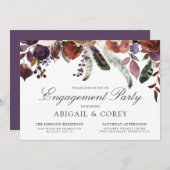 Wilde bloesem | Verlovingsfeest Uitnodigen Kaart (Voorkant / Achterkant)