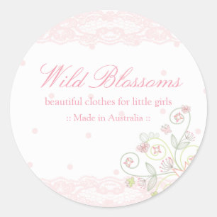 Wilde bloesems Etiket Sticker