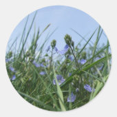 Wilde bloestikkers ronde sticker (Voorkant)