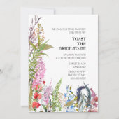 Wilde Blooms Bridal Shower Invitation Kaart (Voorkant)