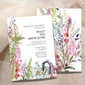 Wilde Blooms Bridal Shower Invitation Kaart