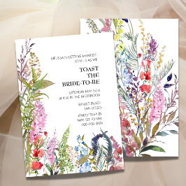 Wilde Blooms Bridal Shower Invitation Kaart