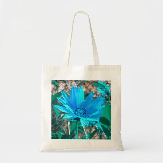 Wilde Blue Sunflower Canvas tas (Voorkant)