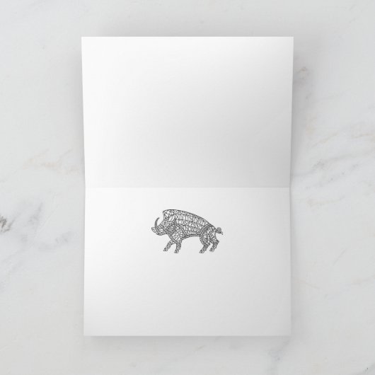 Wilde Boar met looppas Kaart (Binnen)