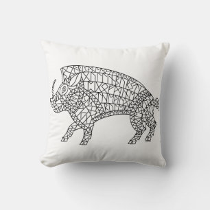 Wilde Boar met looppas Kussen