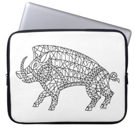 Wilde Boar met looppas Laptop Sleeve