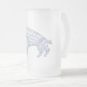 Wilde Boar met looppas Matglas Bierpul (Voorkant rechts)