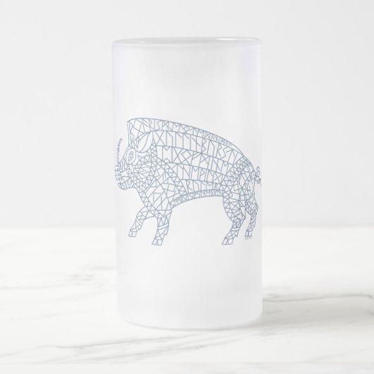 Wilde Boar met looppas Matglas Bierpul (Center)