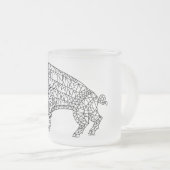 Wilde Boar met looppas Matglas Koffiemok (Voorkant rechts)