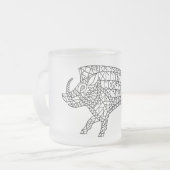 Wilde Boar met looppas Matglas Koffiemok (Voorkant links)