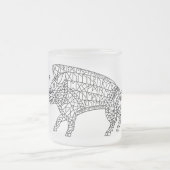 Wilde Boar met looppas Matglas Koffiemok (Center)