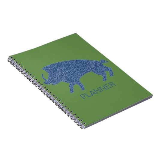 Wilde Boar met looppas Notitieboek (Rechterzijde)