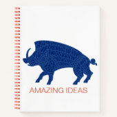 Wilde Boar met looppas Notitieboek (Voorkant)
