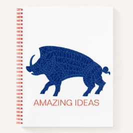 Wilde Boar met looppas Notitieboek