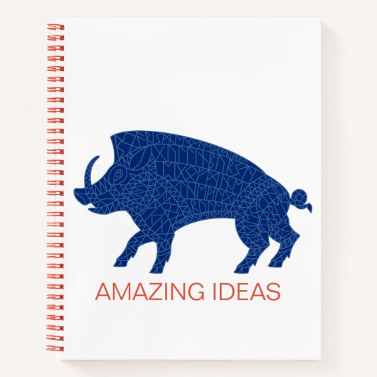 Wilde Boar met looppas Notitieboek (Voorkant)