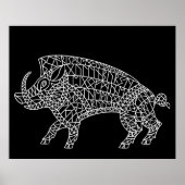Wilde Boar met looppas Poster (Voorkant)