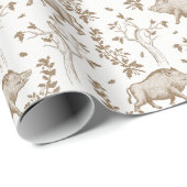 Wilde Boar Oak laat Natuur vogelbijkantoren Cadeaupapier (Rol Hoek)