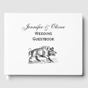  Wilde Boar Tekening BW #2 Gastenboek