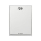  Wilde Boar Tekening BW #2 Notitieblok (Linkerzijde)