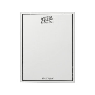  Wilde Boar Tekening BW #2 Notitieblok