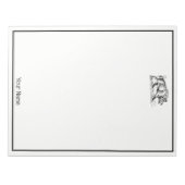  Wilde Boar Tekening BW #2 Notitieblok (Voorkant)