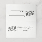  Wilde Boar Tekening BW #2 Plaatskaartje (Buitenkant ongevouwen)