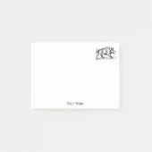  Wilde Boar Tekening BW #2 Post-it® Notes (Voorkant)