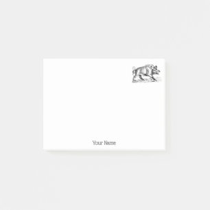 Wilde Boar Tekening BW #2 Post-it® Notes