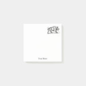  Wilde Boar Tekening BW #2 Post-it® Notes (Voorkant)