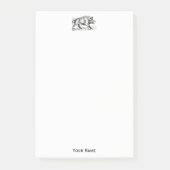  Wilde Boar Tekening BW #2 Post-it® Notes (Voorkant)