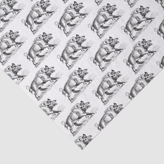  Wilde Boar Tekening BW #2 Tissuepapier (Detail)