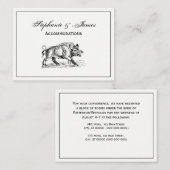  Wilde Boar Tekening BW #2 Visitekaartje (Voorkant / Achterkant)