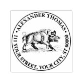  Wilde Boar Tekening BW #2 Zelfinktende Stempel (Design)