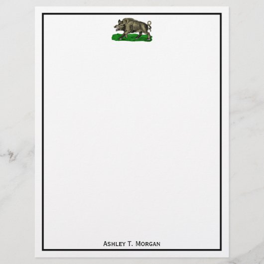  Wilde Boar Tekening BW #3C (Voorkant)