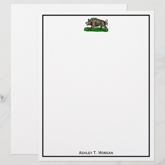  Wilde Boar Tekening BW #3C (Voorkant / Achterkant)