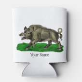  Wilde Boar Tekening BW #3C Blikjeskoeler (Achterkant)