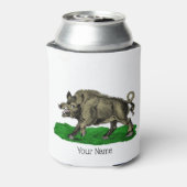  Wilde Boar Tekening BW #3C Blikjeskoeler (Blikje Achterkant)