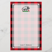  Wilde Boar Tekening BW #3C Briefpapier (Voorkant)