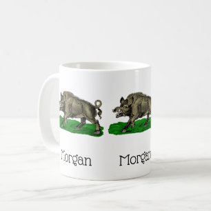  Wilde Boar Tekening BW #3C Koffiemok