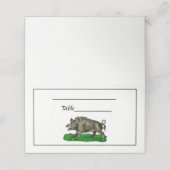  Wilde Boar Tekening BW #3C Plaatskaartje (Buitenkant ongevouwen)