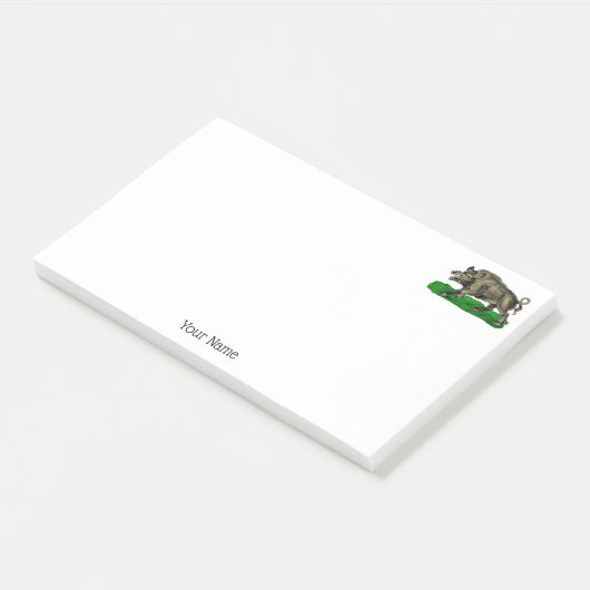  Wilde Boar Tekening BW #3C Post-it® Notes (Schuin)