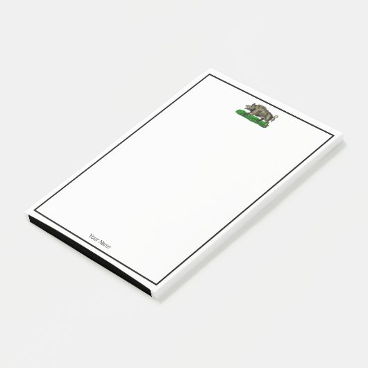 Wilde Boar Tekening BW #3C Post-it® Notes (Schuin)