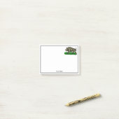 Wilde Boar Tekening BW #3C Post-it® Notes (Op bureau)