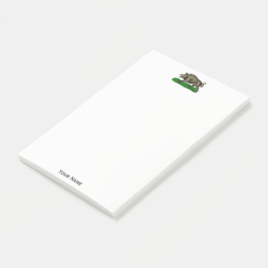  Wilde Boar Tekening BW #3C Post-it® Notes (Schuin)